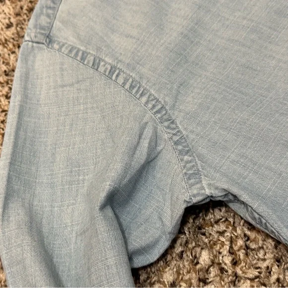 J.Crew Men’s Chambray Button-Down Shirt - Light Blue - Size M - Picture 6 of 8